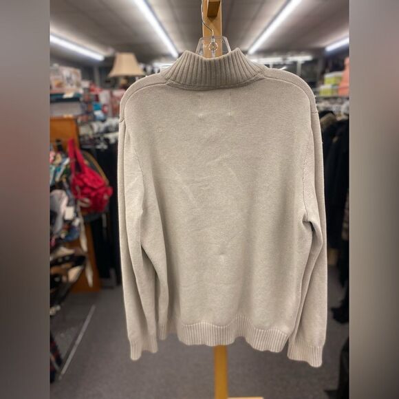 Eddie Bauer Mens XL White and Grey Sweater - Picture 3 of 3